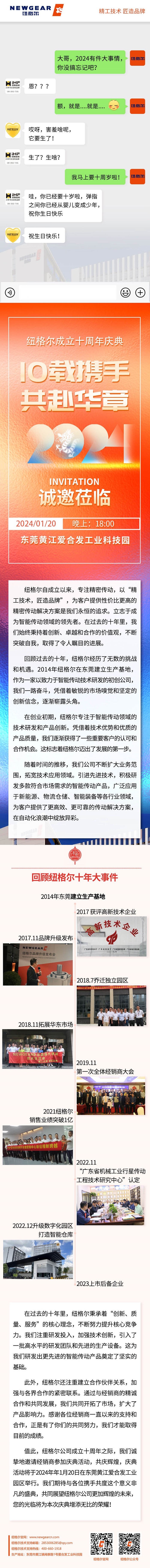 紐格爾：邀請您參加十周年慶典，1月20日不見不散！